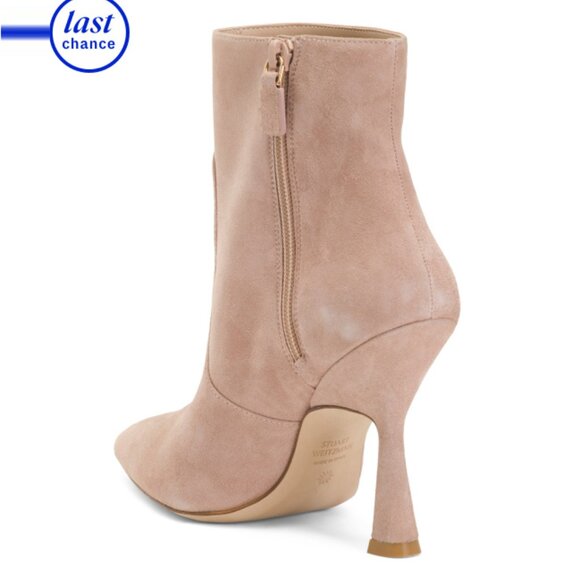 STUART WEITZMAN Dolce Made In Spain Suede Parton 100 Booties - Picture 2 of 2